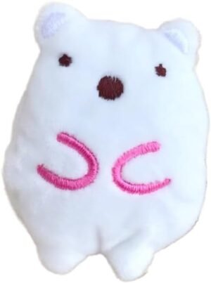 Mini Squeaky Crinkle Dog Toy, Small Plush Sound Toys for Puppies and Cats, Cute Animal Shapes with BB Squeaker and Rattle Paper, Soft Chew Toy for Small Pets (Bear (rattling Sound))