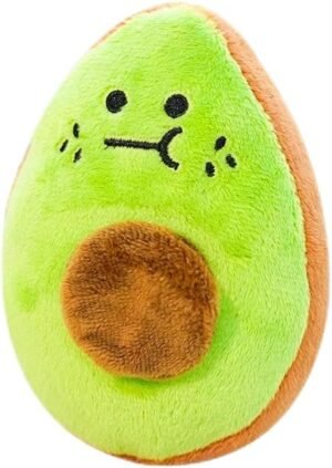 Dog Plush Sound Toy, Durable Chew Toys for Corgis, Teddy and Medium Large Dogs, Teething Toys for Play and Stress Relief, Interactive Pet Toy for Dogs(Avocado)