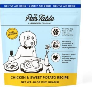The Pets Table Air Dried Dog Food, Chicken & Sweet Potato, 3 lb (48 Oz) | Grain Inclusive | Small, Medium & Large Breed | Puppy Dog Food | Adult Dog Food | Senior Dog Food | Picky Eater Approved