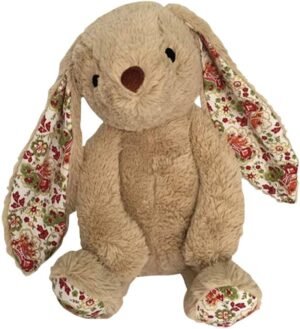 Petlou Plush Multi-Squeaks and Crinkle Dog and Cat Toys, Vegetables and Rabbit Collections (Brown one, 15-Inch Rabbit in Brown)