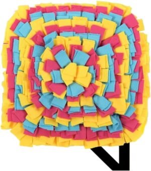 Mini Square Snuffle Mat for Small Pets, Interactive Nose Work Toy for Rabbits Hamsters Dogs, Fun Foraging Pad for Boredom Relief and Energy Release (A01)