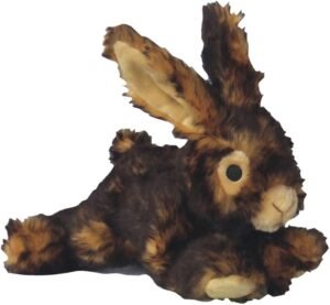Pet Lou 00839 Medium Plush Dog Chew Toy, 8-Inch Rabbit, Small breeds
