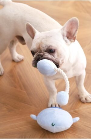 Penguin Plush Toy for Dogs, Squeaky Chew Companion for Small Breeds, Durable Velvet Pet Teething and Training Stuffed Animal (V2)