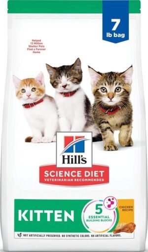 Hill's Science Diet Kitten Formula Dry Cat Food | #1 Veterinarian Recommended, Chicken Recipe, 7 lb. Bag