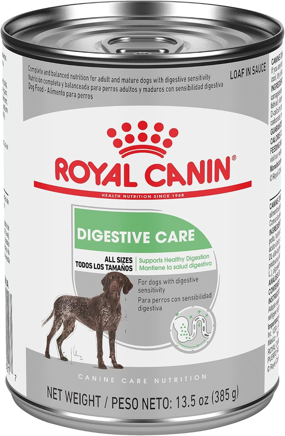 Royal Canin Canine Care Nutrition Digestive Care Adult Loaf in Sauce Dog Food, 13.5 oz (Pack of 12) | For Dogs With Sensitive Stomachs, Optimal Stool, For Adult Dogs, Canned Dog Food, Developed by Veterinarians