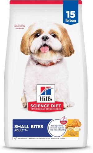Hill's: Science Diet Adult 7+ Small Bites – Chicken, Barley & Rice, 15 lb.