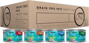 Purina ONE Grain Free Wet Cat Food Variety Pack, 24 Pack 3 oz Cans