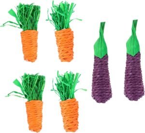Happyyami 6pcs Hamster Teething Toy Hamster Plaything Rabbit Chew Treat Toy Parrot Plaything Pet Chew for Teeth Grinding Biting Plaything Bird Chewing Toy Teeth Grinding Toy