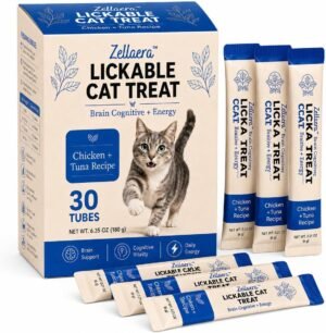 Chicken & Tuna Lickable Cat Treats with Taurine, 30 Squeeze Tubes