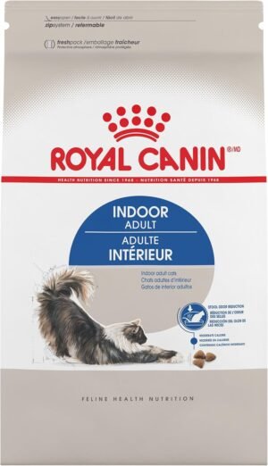 Royal Canin Feline Health Nutrition Indoor Adult Dry Cat Food, 7 lb Bag | Formulated For Indoor Cats, Optimal Cat Stool, For Adult Cats, Crunchy Kibble, Developed by Veterinarians
