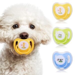 3-Pack Pet Pacifiers for Small Pets Photo Prop Pacifiers for Puppy & Kitten