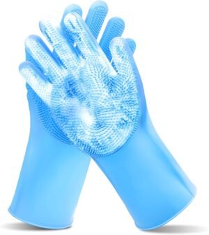 Pet Grooming Gloves—Dog Washing Gloves with High-Density Teeth