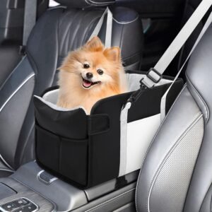 Portable Dog Car Seat for Small Dogs, Puppy Car Seat, Black