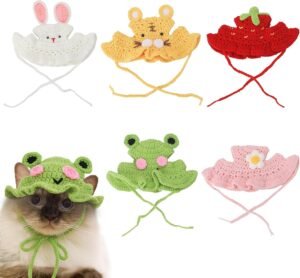 5 Pack Cute Knitted Cat Hats Dog Hats
