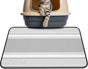 Gray Striped Color Blocks Washable Pee Pads for Dogs Cats,36"x24" Absorbent Waterproof Pet Training Mats Modern Minimalist Style Non-Slip Reusable Puppy Pad for Crate Playpen Bed