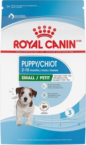 Royal Canin Size Health Nutrition Small Puppy Dry Dog Food, 4 lb Bag | Growth And Development, Immune & Digestive Support, For Puppies 9-22 lb, Crunchy Kibble, Developed by Veterinarians