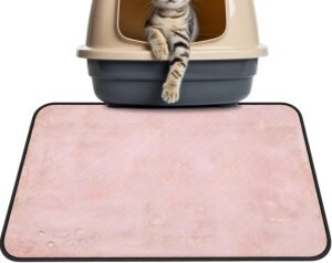 Mottled Pink Gradient Washable Pee Pads for Dogs Cats,24"x18" Absorbent Waterproof Pet Training Mats Romantic Warm Non-Slip Reusable Puppy Pad for Crate Bed