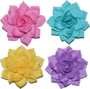 Dog Collar Flowers Attachement Bow Tie Accessories for Pet Grooming 4pcs