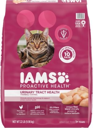 IAMS Proactive Health Urinary Tract Health Dry Cat Food, Chicken, 22 lb