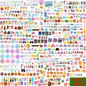 50pcs Random Cute Accessories for Dogs and Cats,Necklace Collar Clothes Glasses Hat Laptop Bow Food and Drink Fit for Shorthair Cat Collie Dachshund Cocker Spaniel Great Dane Deer Pet Figure