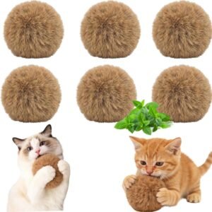 Rabbit Fur Cat Toy Ball, Fun to Chase Kicking & Indoor Exercise Bonding