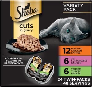 Sheba Perfect Portions Cuts Wet Cat Food, Multipack, 2.6 oz, 24 ct